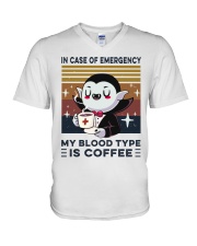 My Blood Type Is Coffee - Nurse V-Neck T-Shirt tile