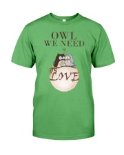 Owl We Need Is Love Premium Fit Mens Tee front