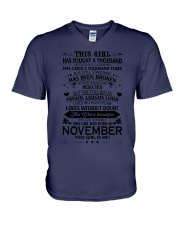 November Girl V-Neck T-Shirt thumbnail