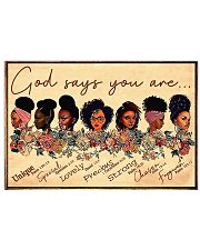 God says you are unique 17x11 Poster front
