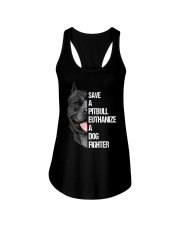 SAVE A PITBULLS EUTHANIZE A DOGS FIGHTER Ladies Flowy Tank thumbnail