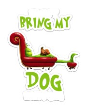 grinch dog Sticker - Single (Vertical) front