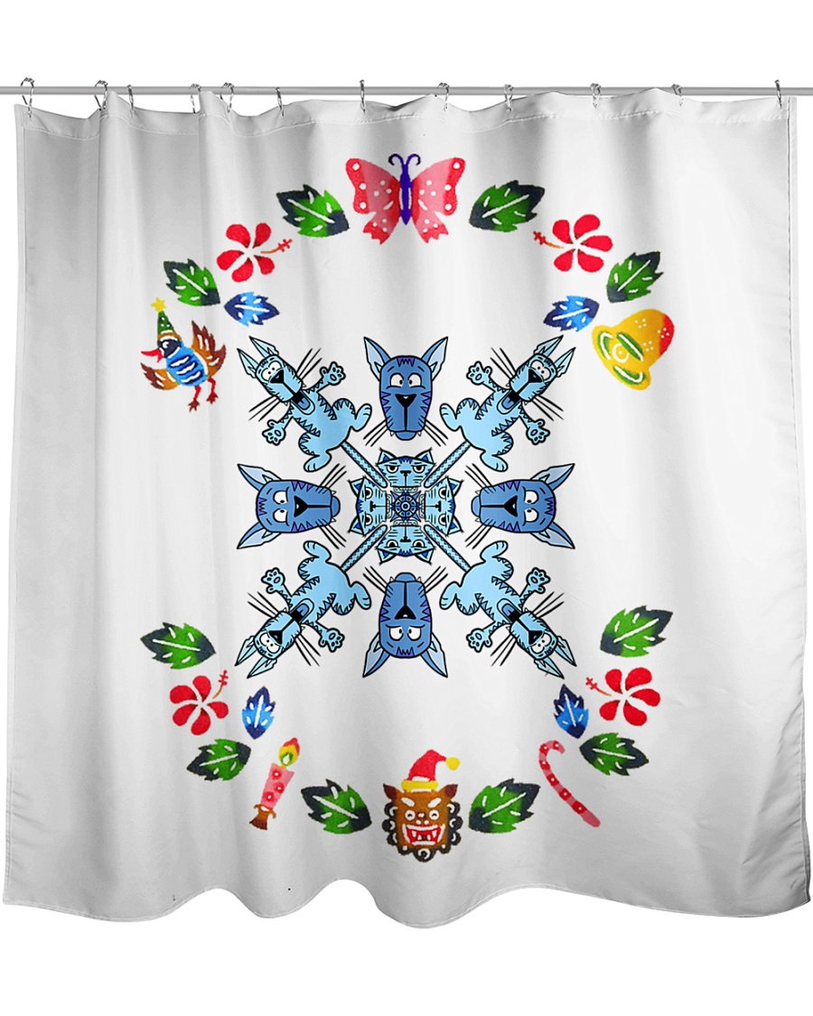 Christmas and Cats Bundle Shower Curtain
