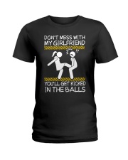 Don't mess with my girlfriend Ladies T-Shirt tile