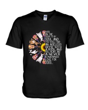 Bull Terrier D 09 V-Neck T-Shirt tile