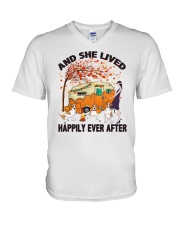 Jack russell V-Neck T-Shirt tile