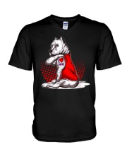 Pitbull V-Neck T-Shirt tile