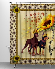 Doberman Shower Curtain aos-shower-curtains-71x74-lifestyle-front-06