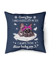 Bulldog Indoor Pillow - 16” x 16” front