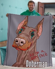 Doberman Sherpa Fleece Blanket - 50" x 60" aos-sherpa-fleece-blanket-50x60-lifestyle-front-05