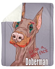 Doberman Sherpa Fleece Blanket - 50" x 60" front