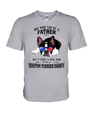 Boston Terrier V-Neck T-Shirt tile