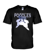 Poodle V-Neck T-Shirt tile