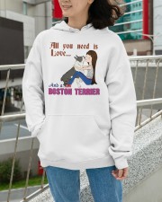 Boston Terrier Hooded Sweatshirt apparel-hooded-sweatshirt-lifestyle-front-103
