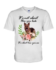 German Shepherd V-Neck T-Shirt tile