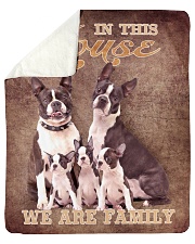 Boston Terrier Sherpa Fleece Blanket tile