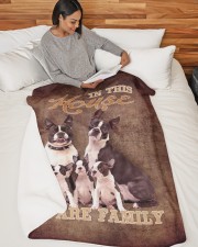 Boston Terrier Large Sherpa Fleece Blanket - 60" x 80" aos-sherpa-fleece-blanket-60x80-lifestyle-front-06