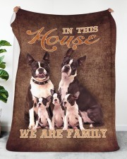 Boston Terrier Large Sherpa Fleece Blanket - 60" x 80" aos-sherpa-fleece-blanket-60x80-lifestyle-front-29a