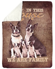 Boston Terrier Large Sherpa Fleece Blanket - 60" x 80" front