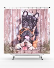French Bulldog Shower Curtain aos-shower-curtains-71x74-lifestyle-front-02a
