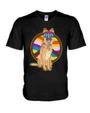 German Shepherd D022 V-Neck T-Shirt tile
