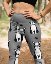 Boston Terrier High Waist Leggings aos-high-waist-leggings-lifestyle-22