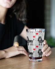 Poodle 16oz Pint Glass aos-16oz-pint-glass-lifestyle-front-05