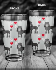 Poodle 16oz Pint Glass aos-16oz-pint-glass-lifestyle-front-18