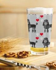 Poodle 16oz Pint Glass aos-16oz-pint-glass-lifestyle-front-23