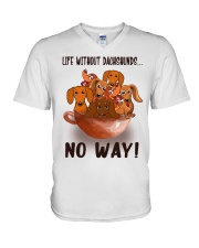 Dachshund V-Neck T-Shirt tile