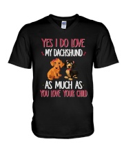Dachshund D9 V-Neck T-Shirt tile