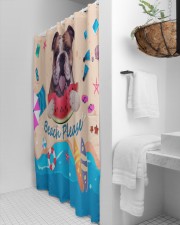 Bulldog Shower Curtain aos-shower-curtains-71x74-lifestyle-front-01a