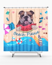 Bulldog Shower Curtain aos-shower-curtains-71x74-lifestyle-front-02a
