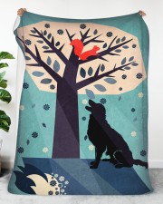 Golden Retriever Large Sherpa Fleece Blanket - 60" x 80" aos-sherpa-fleece-blanket-60x80-lifestyle-front-29a