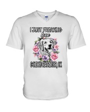 Golden Retriever V-Neck T-Shirt tile