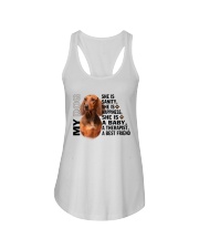 Dachshund Ladies Flowy Tank tile