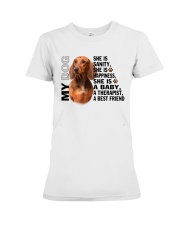 Dachshund Premium Fit Ladies Tee tile