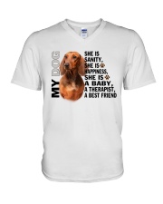 Dachshund V-Neck T-Shirt tile