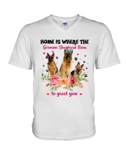 German Shepherd V-Neck T-Shirt tile