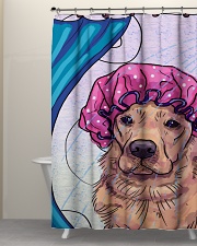 Golden Retriever Shower Curtain aos-shower-curtains-71x74-lifestyle-front-05