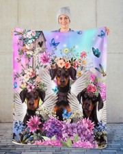 Doberman Sherpa Fleece Blanket - 50" x 60" aos-sherpa-fleece-blanket-50x60-lifestyle-front-13