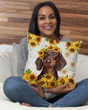 Dachshund Indoor Pillow - 16” x 16” aos-decorative-pillow-lifestyle-front-11