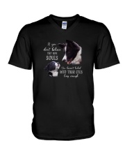 Border Collie V-Neck T-Shirt tile