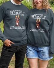 Doberman Crewneck Sweatshirt custom-crewneck-sweatshirt-lifestyle-front-150