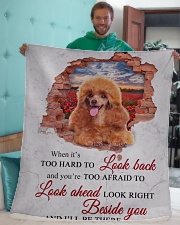 Poodle Sherpa Fleece Blanket - 50" x 60" aos-sherpa-fleece-blanket-50x60-lifestyle-front-05