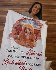 Poodle Sherpa Fleece Blanket - 50" x 60" aos-sherpa-fleece-blanket-50x60-lifestyle-front-09b