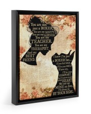 Boxer Canvas Floating Framed Canvas Prints Black tile
