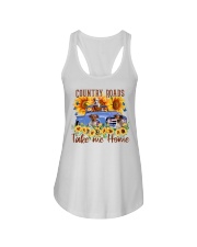 Jack russell Ladies Flowy Tank tile