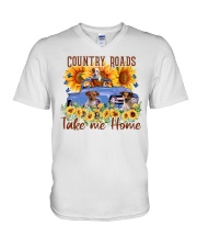 Jack russell V-Neck T-Shirt tile