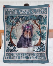 Yorkie Large Sherpa Fleece Blanket - 60" x 80" aos-sherpa-fleece-blanket-60x80-lifestyle-front-23